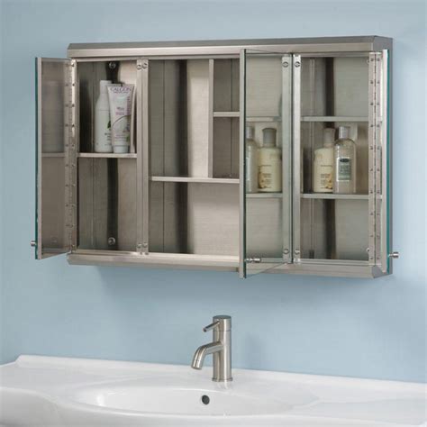 medicine cabinets tri-fold stainless steel|Stainless steel Medicine Cabinets .